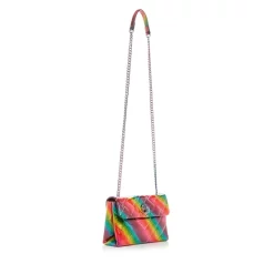 Deals 😀 KURT GEIGER LONDON Kensington Medium Rainbow Glitter Quilted Crossbody Multi 😀 -Luxury Women Shoes Shop unnamed file 1036
