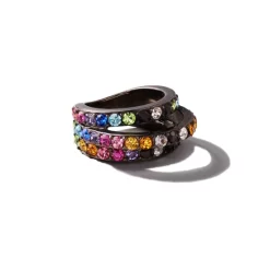 New ๐งจ KURT GEIGER LONDON Multicolor Tiered Ring - 150th Anniversary Exclusive ๐