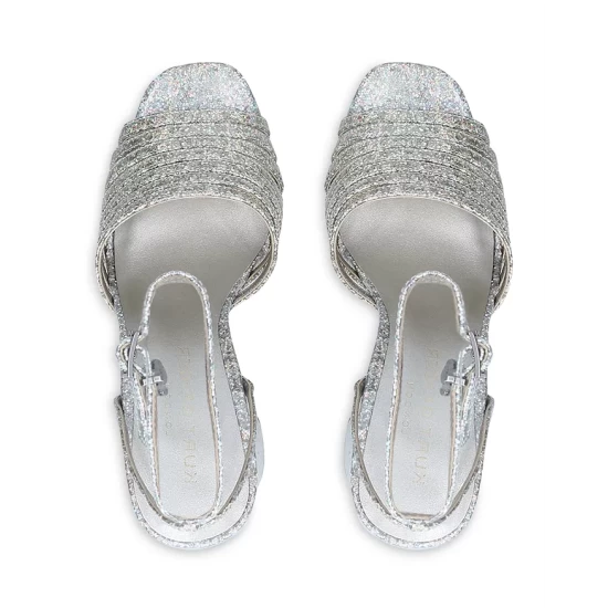 Outlet ⌛ KURT GEIGER LONDON 👩 Women's Pierra Ankle Strap Platform 🩴 Sandals Open Grey 👍 5 Outlet ⌛ KURT GEIGER LONDON 👩 Women's Pierra Ankle Strap Platform 🩴 Sandals Open Grey 👍 - Image 3