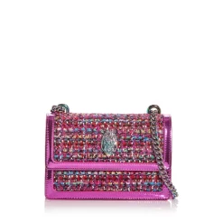 Coupon 🤩 KURT GEIGER LONDON Shoreditch Small Woven Crossbody Bright Pink ❤️