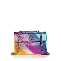 Cheapest 😀 KURT GEIGER LONDON Kensington Large Leather Bag Metallic Multi 🧨