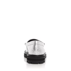 Promo 😀 KURT GEIGER LONDON 👩 Women's Carnaby Croc Embossed Chunky Loafers Silver ❤️ -Luxury Women Shoes Shop unnamed file 1074