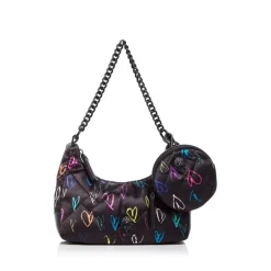 Brand new ❤️ KURT GEIGER LONDON Recycled Small Heart Print Multi Crossbody Charcoal 💯