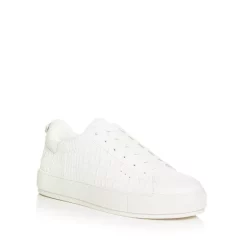 Budget ๐ฅ KURT GEIGER LONDON Men's Laney Croc Embossed Lace Up ๐ Sneakers White ๐