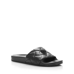 Brand new ๐ฏ KURT GEIGER LONDON Men's Milo Eagle Quilted Slide ๐ฉด Sandals Black โจ