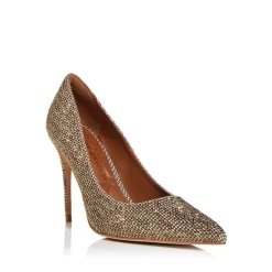 Brand new 🎉 KURT GEIGER LONDON 👩 Women's Belgravia Crystal Embellished Pumps Dark Beige 🌟