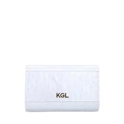 Best deal ✔️ KURT GEIGER LONDON Crystal Eye Clutch Open White ⭐