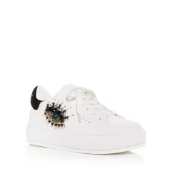 Buy 🎉 KURT GEIGER LONDON 👩 Women's Laney Eye Embellished Platform Low Top 👟 Sneakers White 🧨