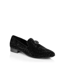Promo 🛒 KURT GEIGER LONDON Men's Ace Studded Slip On Loafers Black 🎉