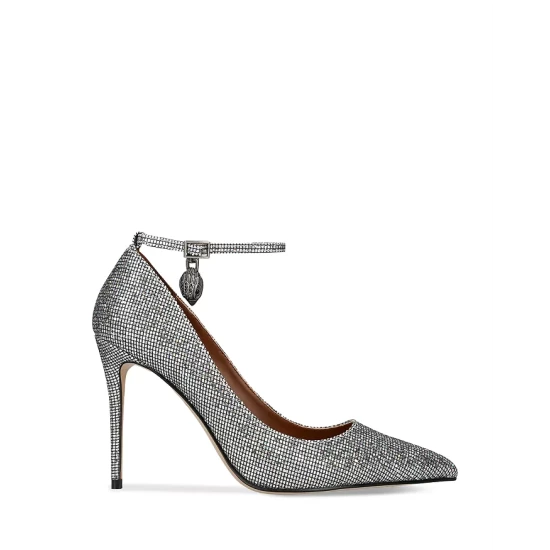 Best Sale 😀 KURT GEIGER LONDON 👩 Women's Shoreditch Pointed Toe Glitter High Heel Pumps Open Gray ✨ 4 Best Sale 😀 KURT GEIGER LONDON 👩 Women's Shoreditch Pointed Toe Glitter High Heel Pumps Open Gray ✨ - Image 2