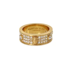 New โจ KURT GEIGER LONDON Pavรฉ Band Ring In Gold Tone White/gold ๐ฅฐ