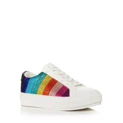 Hot Sale 🛒 KURT GEIGER LONDON 👩 Women's Laney Striped Crystal Platform Low Top 👟 Sneakers - 150th Anniversary Exclusive Multi 🎉 -Luxury Women Shoes Shop unnamed file 131