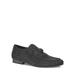 Discount 🤩 KURT GEIGER LONDON Men's Hugh Eagle Head Crystal Embellished Slip On Loafers Black 😍