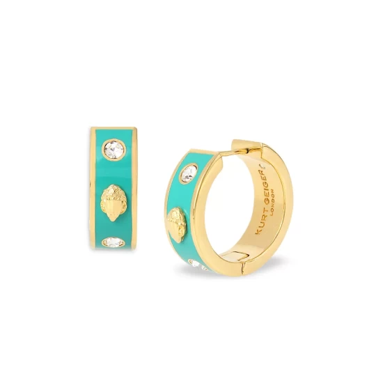 Discount ๐ฏ KURT GEIGER LONDON Eagle Enamel & Crystal Hoop Earrings Green/gold ๐ฅ 3 Discount ๐ฏ KURT GEIGER LONDON Eagle Enamel & Crystal Hoop Earrings Green/gold ๐ฅ