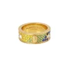 Buy 🎉 KURT GEIGER LONDON Signature Rainbow Pavé Band Ring Multi/gold 👏