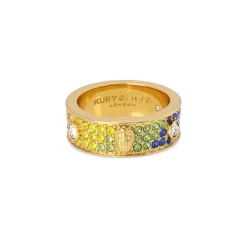 Buy ๐ KURT GEIGER LONDON Signature Rainbow Pavรฉ Band Ring Multi/gold ๐