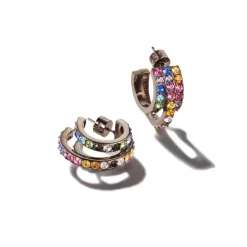 Best Sale 👍 KURT GEIGER LONDON Multicolor Tiered Hoop Earrings - 150th Anniversary Exclusive 🥰