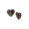 Wholesale 😀 KURT GEIGER LONDON Signature Heart Stud Earrings Black ⭐ -Luxury Women Shoes Shop unnamed file 1448