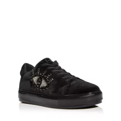 Brand new ๐ฏ KURT GEIGER LONDON KURT GIEGER LONDON Men's Laney Velvet Embellished Low Top ๐ Sneakers Black ๐