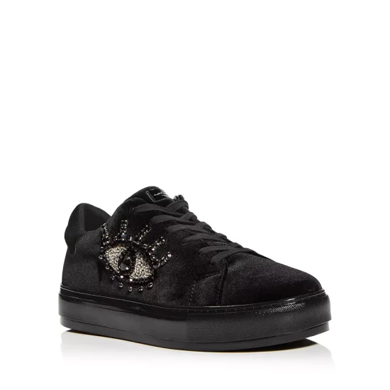 Brand new 💯 KURT GEIGER LONDON KURT GIEGER LONDON Men's Laney Velvet Embellished Low Top 👟 Sneakers Black 👍 3 Brand new 💯 KURT GEIGER LONDON KURT GIEGER LONDON Men's Laney Velvet Embellished Low Top 👟 Sneakers Black 👍