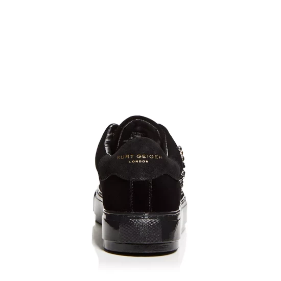 Brand new 💯 KURT GEIGER LONDON KURT GIEGER LONDON Men's Laney Velvet Embellished Low Top 👟 Sneakers Black 👍 5 Brand new 💯 KURT GEIGER LONDON KURT GIEGER LONDON Men's Laney Velvet Embellished Low Top 👟 Sneakers Black 👍 - Image 3