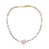 Coupon 🌟 KURT GEIGER LONDON Smiley Tennis Necklace, 16" Pink/gold 🔥 -Luxury Women Shoes Shop unnamed file 1462