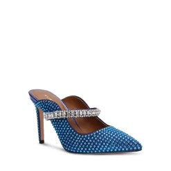 Best deal 🧨 KURT GEIGER LONDON 👩 Women's Duke Embellished Pointed Toe Pumps Dark Blue 😍