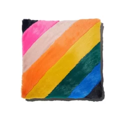 Outlet 🌟 KURT GEIGER LONDON Rainbow Faux Fur Decorative Pillow - 150th Anniversary Exclusive 🥰 -Luxury Women Shoes Shop unnamed file 1474