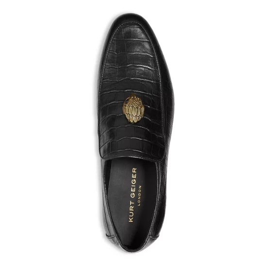 Deals โญ KURT GEIGER LONDON Men's Hugh Eagle Croc Embossed Slip On Loafers Black ๐ 4 Deals โญ KURT GEIGER LONDON Men's Hugh Eagle Croc Embossed Slip On Loafers Black ๐ - Image 2
