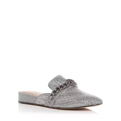 Best Pirce 😍 KURT GEIGER LONDON 👩 Women's Chelsea Mini Stud Mules Silver 👏