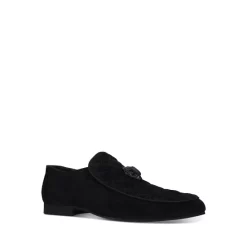 Best Pirce ⭐ KURT GEIGER LONDON Men's Hugh Eagle Head Drench Quilted Slip On Loafers Black ✔️