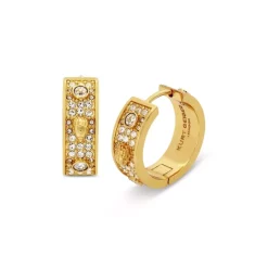 Hot Sale 🎉 KURT GEIGER LONDON Pavé Eagle Head Huggie Hoop Earrings White/gold 🎁