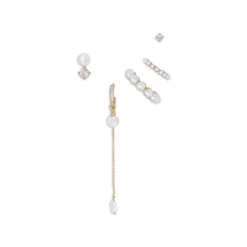 Wholesale ⌛ KURT GEIGER LONDON Imitation Pearl & Crystal Single Earrings, Set Of 5 White/gold 🔔 -Luxury Women Shoes Shop unnamed file 1543
