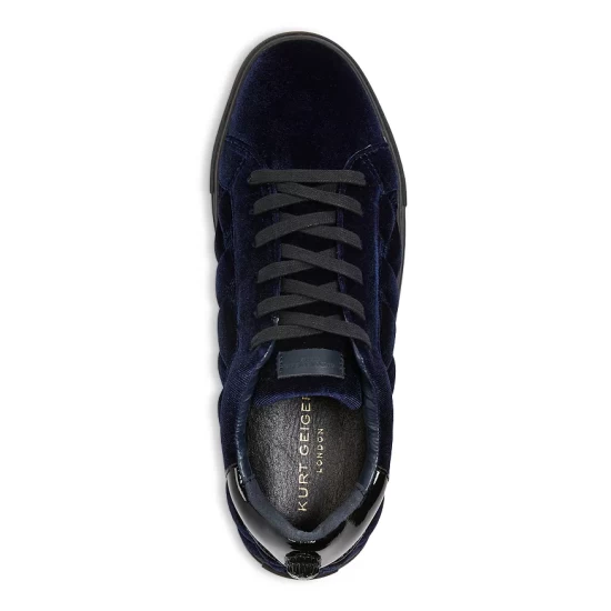 Best Sale ๐ KURT GEIGER LONDON Men's Laney Velvet Quilted Lace Up ๐ Sneakers Navy ๐ 4 Best Sale ๐ KURT GEIGER LONDON Men's Laney Velvet Quilted Lace Up ๐ Sneakers Navy ๐ - Image 2