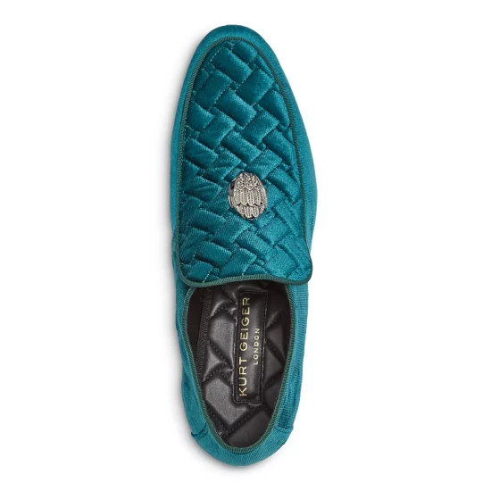 Best Sale โญ KURT GEIGER LONDON Men's Hugh Eagle Head Quilted Loafers Turquoise ๐ 4 Best Sale โญ KURT GEIGER LONDON Men's Hugh Eagle Head Quilted Loafers Turquoise ๐ - Image 2