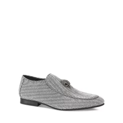 Top 10 😀 KURT GEIGER LONDON Men's Hugh Eagle Head Herringbone Slip On Loafers Silver 🤩