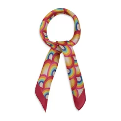 Best Sale 🤩 KURT GEIGER LONDON Rainbow Print Square Scarf Multi 🌟