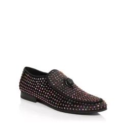 Top 10 ✨ KURT GEIGER LONDON Men's Hugh Eagle Head Studded Slip On Loafers Charcoal 🥰