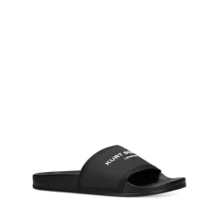 Cheap ๐ KURT GEIGER LONDON Men's Pool Slides Black โญ