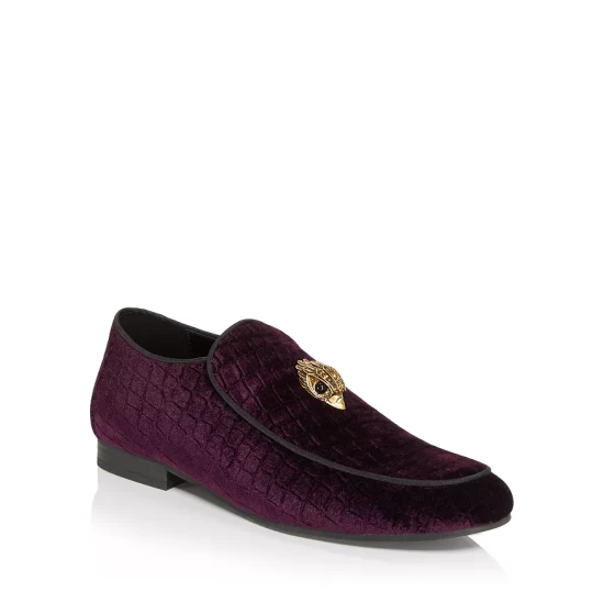 Buy โค๏ธ KURT GEIGER LONDON Men's Hugh Eagle Velvet Croc Embossed Slip On Loafers Purple ๐ 3 Buy โค๏ธ KURT GEIGER LONDON Men's Hugh Eagle Velvet Croc Embossed Slip On Loafers Purple ๐