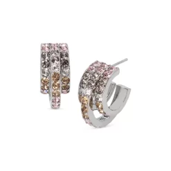 Best reviews of 👏 KURT GEIGER LONDON Metallic Pavé Hoop Earrings Silver ❤️