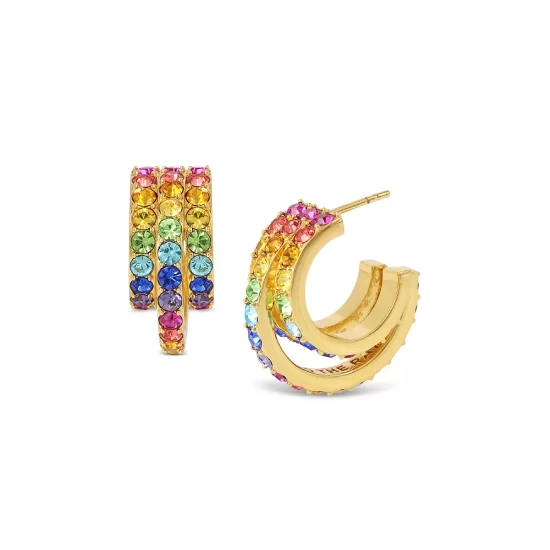 Outlet ๐ KURT GEIGER LONDON Rainbow Pavรฉ Huggie Hoop Earrings Multi ๐ 3 Outlet ๐ KURT GEIGER LONDON Rainbow Pavรฉ Huggie Hoop Earrings Multi ๐