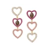 New 👍 KURT GEIGER LONDON Crystal Heart Eagle Head Mismatch Drop Earrings Pink/white 🤩 -Luxury Women Shoes Shop unnamed file 1658