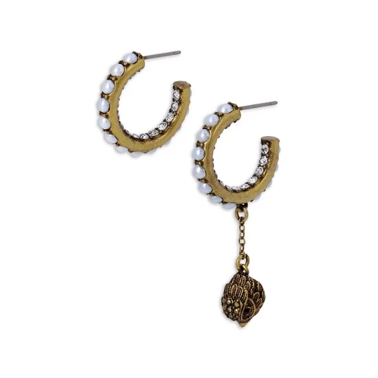 Outlet ๐งจ KURT GEIGER LONDON Imitation Pearl Mismatch Eagle Head Hoop Earrings White/brown ๐ 3 Outlet ๐งจ KURT GEIGER LONDON Imitation Pearl Mismatch Eagle Head Hoop Earrings White/brown ๐ - Image 2
