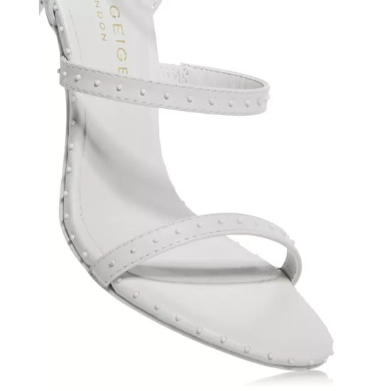 Hot Sale ๐ KURT GEIGER LONDON ๐ฉ Women's Portia Drench Stud Embellished Strappy ๐ฉด Sandals White ๐ 7 Hot Sale ๐ KURT GEIGER LONDON ๐ฉ Women's Portia Drench Stud Embellished Strappy ๐ฉด Sandals White ๐ - Image 5