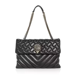 Hot Sale 😉 KURT GEIGER LONDON Kensington XXL Quilted Leather Shoulder Bag Black 🥰