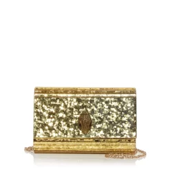 Discount ๐งจ KURT GEIGER LONDON Party Eagle Drench Clutch Gold ๐