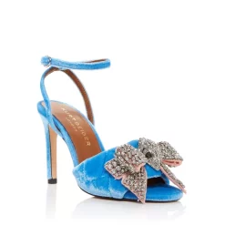 Best reviews of 🧨 KURT GEIGER LONDON 👩 Women's Kensington Bow High Heel 🩴 Sandals Blue 🎁