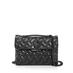 Hot Sale 🌟 KURT GEIGER LONDON Kensington Drench Leather Shoulder Bag Black 😍