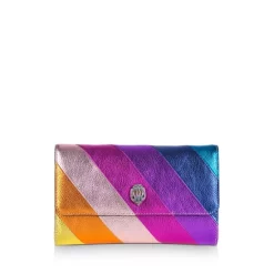 Best Pirce ✨ KURT GEIGER LONDON Kensington Leather Chain Wallet Metallic Multi 👍